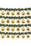 3 cm 24 pieces cute ball christmas pine tree ornament 12 shiny - 12 matte