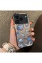 iPhone 17 Pro Compatible Silicone Edge Hard Back Case Shell Patterned Couple Phone Case - 3