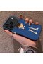 iPhone 17 Pro Compatible Silicone Edge Hard Back Case Konan Patterned Couple Phone Case - 2