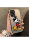 Redmi Note 12 Pro 5g Compatible Silicone Edge Hard Back Case Mickey Patterned Couple Phone Case - 3