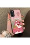 Oppo A16 Compatible Silicone Edge Hard Back Case Lotso Patterned Couple Phone Case - 3