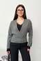 Women's Double-Breasted Collar Detailed Cardigan Anthracite - 27K 2655