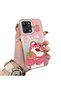 Redmi 12 Compatible Silicone Edge Hard Back Case Lotso Patterned Lover Couple Phone Case