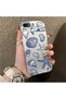 iPhone 7 Compatible Silicone Edge Hard Back Case Shell Patterned Couple Phone Case - 3