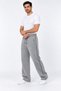 Men's Gray Color Ruffled Side Piping Regenerated Baggy Sweatpants - 8