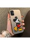 Samsung Galaxy A51 Compatible Silicone Edge Hard Back Case Mickey Patterned Couple Phone Case - 3