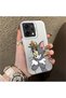 Oppo Reno 14 5g Compatible Silicone Edge Hard Back Case with Mouse Pattern for Couple Phone Case - 3
