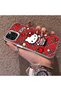 iPhone 15 Pro Max Compatible Silicone Edge Hard Back Case Kitty Pattern Couple Phone Case - 2
