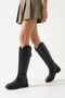 Women's Mosso Flat Sole Buckle Boots - Black-Leather - 2