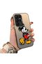 Samsung Galaxy S22 Ultra Compatible Silicone Edge Hard Back Case Mickey Patterned Couple Phone Case