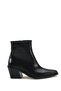 Women's Valore Short Heeled Short Boots - Black-Patent Leather - 4