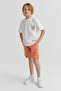 Boy's Shorts with Elastic Waist and Tie Detail - 8