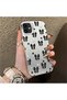 iPhone 12 Mini Compatible Stylish Black Bow Full Print Case, Non-Slip Edge, Anti-Fingerprint