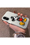 Realme 12 Lite Compatible Silicone Edge Hard Back Case Mickey Patterned Couple Phone Case - 2