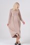 Maternity Buttoned Long Sleeve Modal Midi Dress Beige - 4
