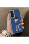 Samsung Galaxy A35 Compatible Silicone Edge Hard Back Case Konan Patterned Couple Phone Case - 3
