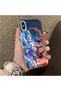 iPhone XS Max Compatible Silicone Edge Hard Back Case Nezha Patterned Couple Phone Case - 3