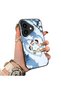 For iPhone 16 Plus Compatible Silicone Edge Hard Back Case Anime Patterned Couple Phone Case