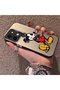 Vivo Y28 Compatible Silicone Edge Hard Back Case Mickey Patterned Couple Phone Case - 2