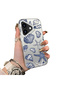 For iPhone 16 Plus Compatible Silicone Edge Hard Back Case Shell Patterned Couple Phone Cover