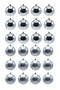 3 cm 24 pieces cute ball christmas pine tree ornament 12 shiny - 12 matte - 3