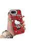 iPhone 16E Compatible Silicone Edge Hard Back Case Kitty Patterned Couple Phone Case