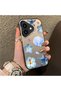 iPhone 16 Plus Compatible Silicone Edge Hard Back Case Sea Star Pattern Phone Case - 3