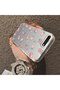 iPhone 8 Plus Compatible Silicone Edge Hard Back Case Floral Pattern Couple Phone Case - 4