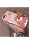 iPhone 8 Plus Compatible Silicone Edge Hard Back Case Lotso Patterned Lovers Couple Phone Case - 2