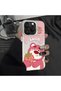 iPhone 14 Plus Compatible Silicone Edge Hard Back Case Lotso Patterned Lovers Couple Phone Case - 8