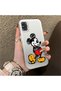 Samsung Galaxy A31 Compatible Silicone Edge Hard Back Case Mickey Patterned Couple Phone Case - 3
