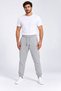 Men's Gray Color Elastic Cuffed Regenerated Baggy Sweatpants with Side Piping - 6
