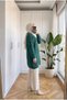 Women's Plush Bearded Knitwear Oversize Tunic Sweater 80 cm - 2