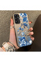 Samsung Galaxy A14 4G/5G Compatible Blue Turtle, Shell and Coral Pattern Cover, Shock-Absorbing Structure