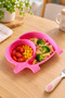 3-Compartment Children's Breakfast and Food Plate with Elephant Figure - 2