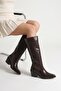 Women's Vento Low Heeled Cowboy Boots - Brown-Patent Leather - 3
