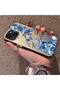 غطاء متوافق مع iPhone 15 Plus/14 Plus بتصميم السلحفاة الزرقاء والصدف والمرجان، هيكل ممتص للصدمات - 2