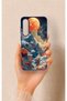 Samsung S25Fe Compatible Red Moon Patterned Silicone Case