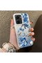 Vivo Y56 Compatible Blue Turtle, Shell and Coral Pattern Cover, Shock-Absorbing Structure