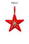 Christmas Tree Ornament Star Gold Sequin Red 20 cm - 2