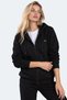 Flores Women's Hooded Black Sweatshirt - 6