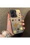 Redmi 13C 4G/5G Compatible Retro Coffee Tone Star Sticker Printed Case, Aesthetic Design