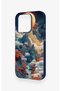 iPhone 15 Pro Compatible Red Moon Pattern Silicone Case - 4