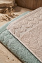 4-Piece Leaf Jacquard Bath Set |   2 Pieces of 70X140 cm Bath Towels, 2 Pieces of 50X90 Hand, Face, and Hair Towels |   100% Cotton - 2