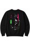 Neon Cyber Skull 2077 Japanese Techwear Front & Back Graphic Sweatshirt