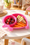 3-Compartment Children's Breakfast and Food Plate with Elephant Figure - 5
