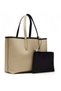 Black Khaki 2Pcs Tote Bag Set, La-cos-test Double Sided Metal Crocodile Detail - 4