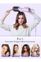 One Step Hair Dryer Brush, Ionic Ceramic Hot Air Brush & Volumizer for Less Frizz & Shine, 4-in-1 Oval Blow Dry Brush, Adjustable Heat, 220V - Purple - 3