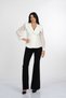 Women's Winter Ecru Luna Blouse Jacket Collar Tulle Sleeves Bead Detailed Blouse 201 - 2