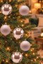 6-piece 10cm christmas tree ornament set - 3 shiny & 3 matte cute baubles - 2